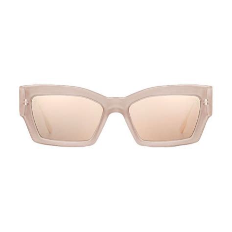 CatStyleDior2 Rose Gold Rectangular Sunglasses.